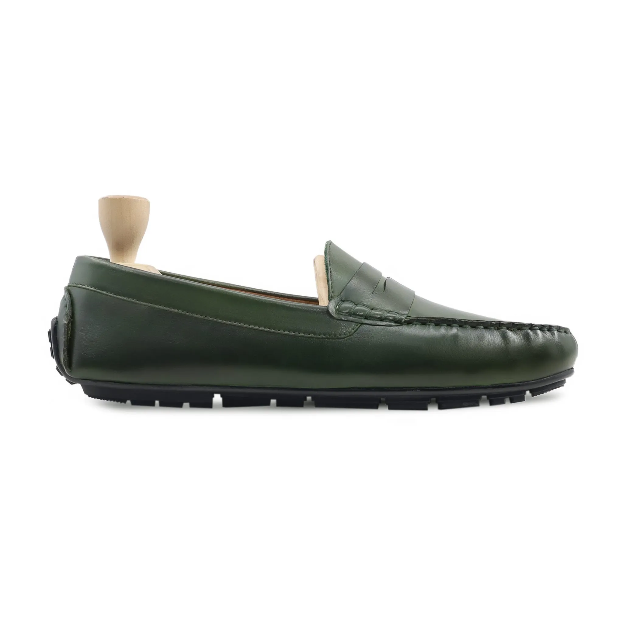 Tuscan - Men's Green Calf Leather Driver Shoe