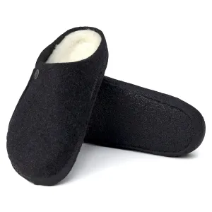 Unisex Birkenstock Zermatt Shearling Wool Felt Slipper Color: Anthracite (REGULAR WIDE WIDTH)