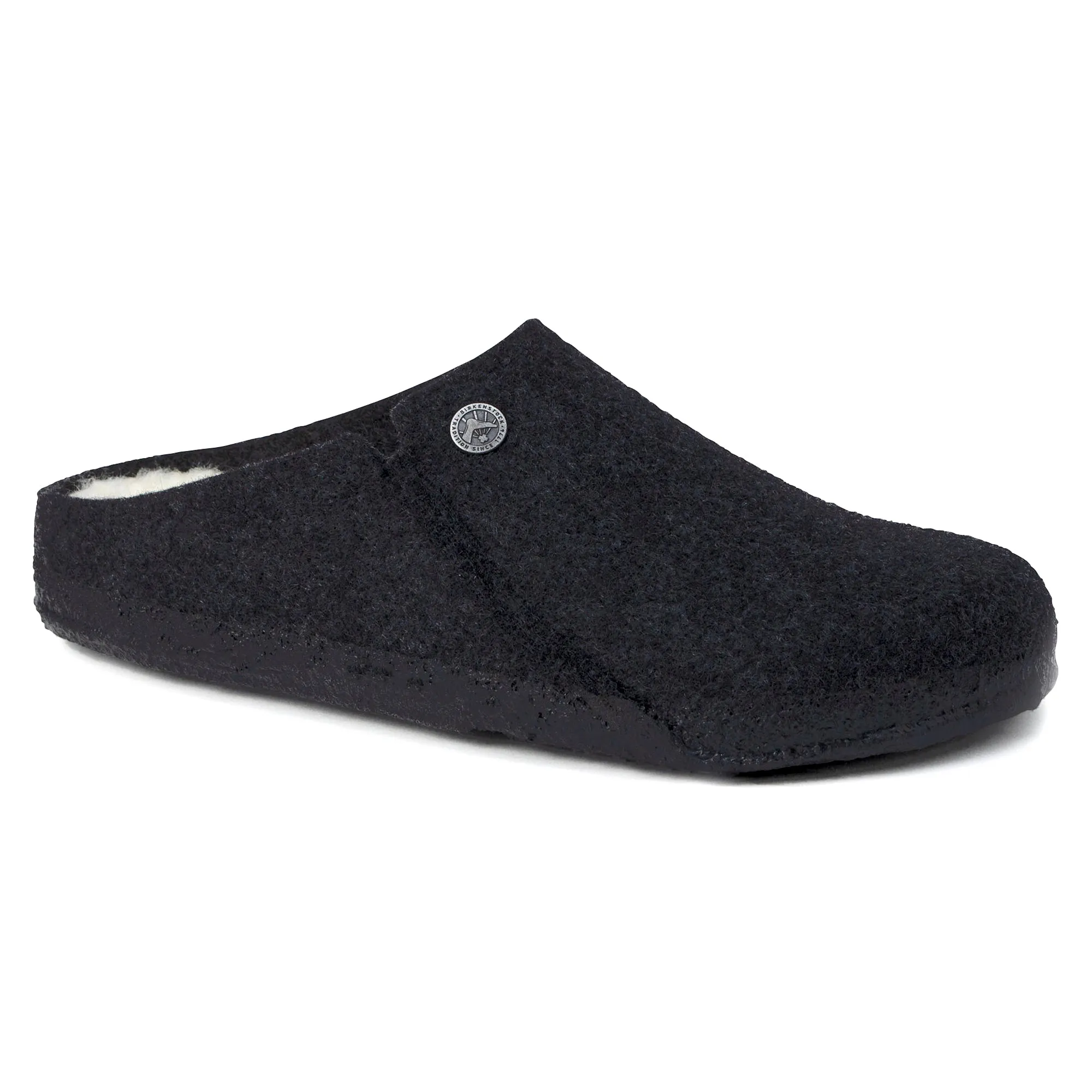 Unisex Birkenstock Zermatt Shearling Wool Felt Slipper Color: Anthracite (REGULAR WIDE WIDTH)