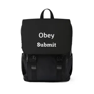 Unisex Casual Shoulder Backpack - Obey and Submit