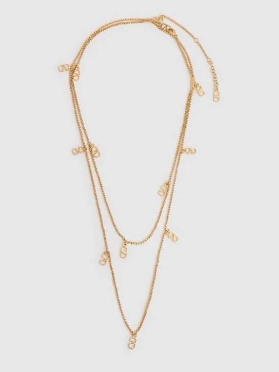 Valentino Garavani   Multi Vlogo charm necklace 