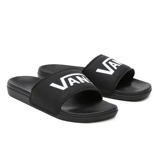 Vans Men's Black Classic Logo Slides On