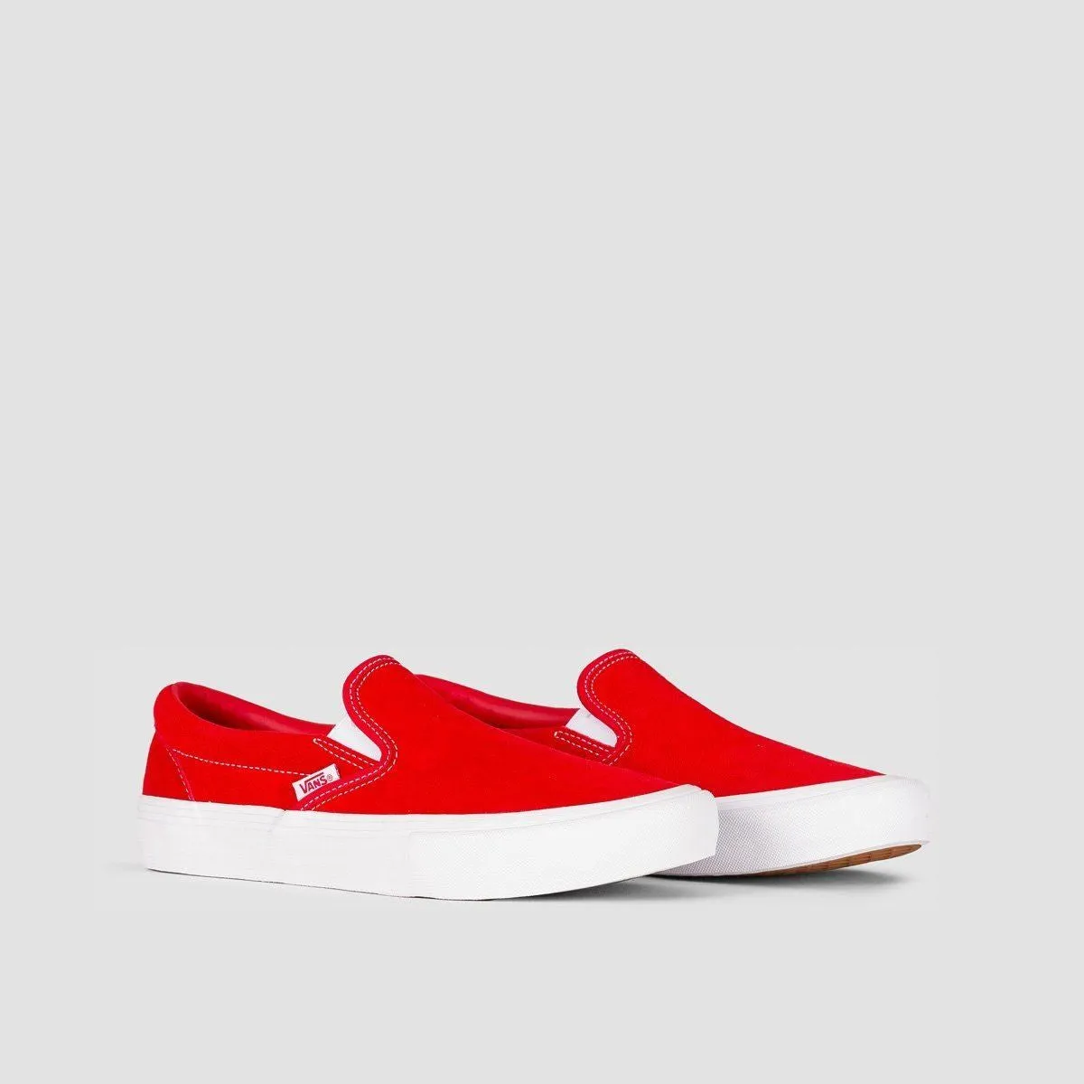 Vans Slip-On Pro Shoes - Suede Red/White