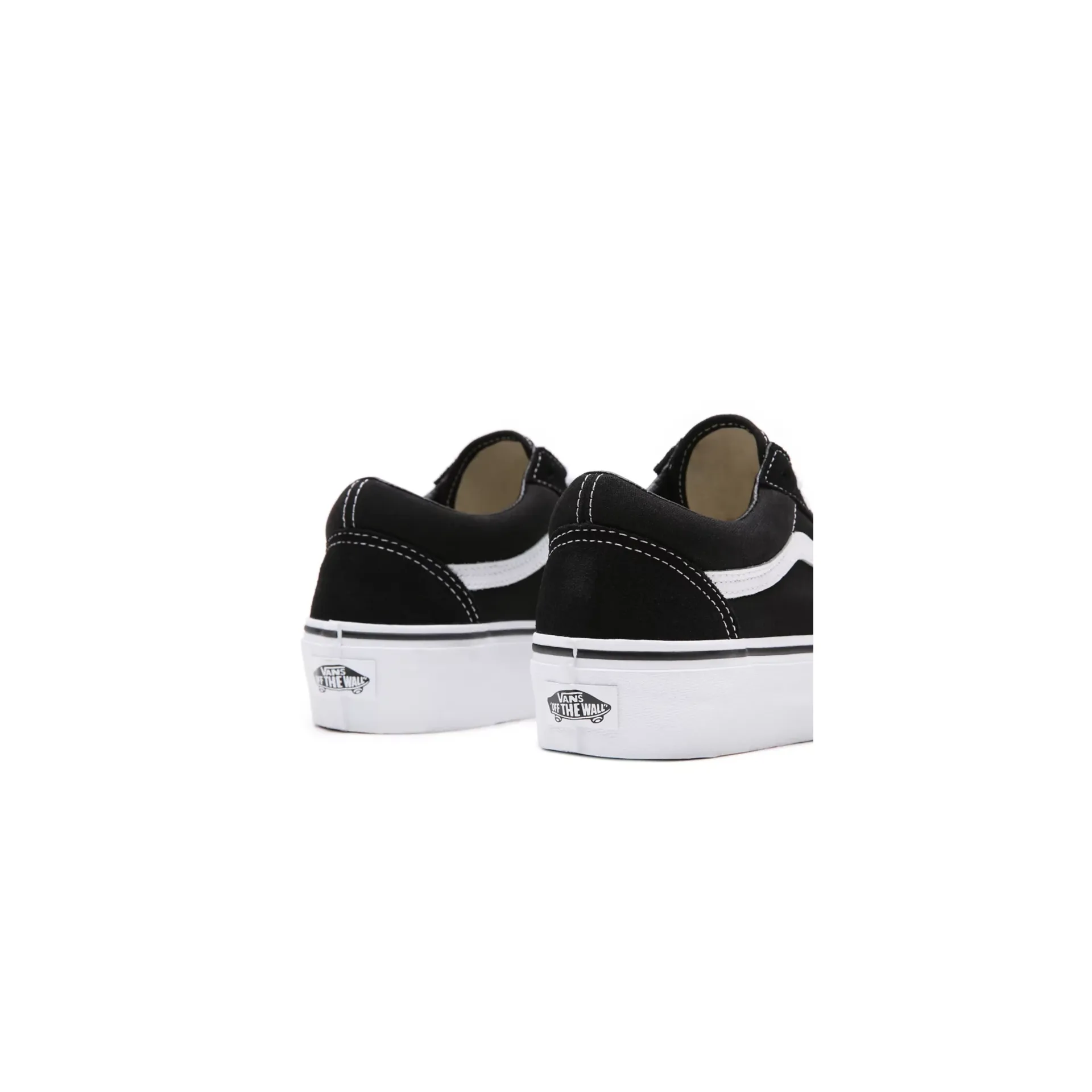 Vans Unisex Platform Old Skool Shoes - Black / White