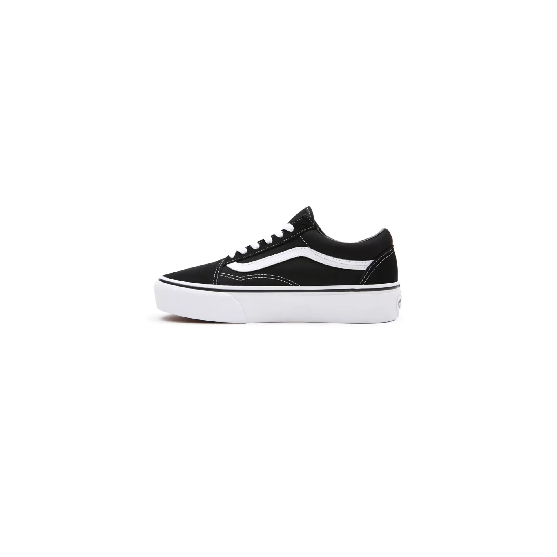 Vans Unisex Platform Old Skool Shoes - Black / White