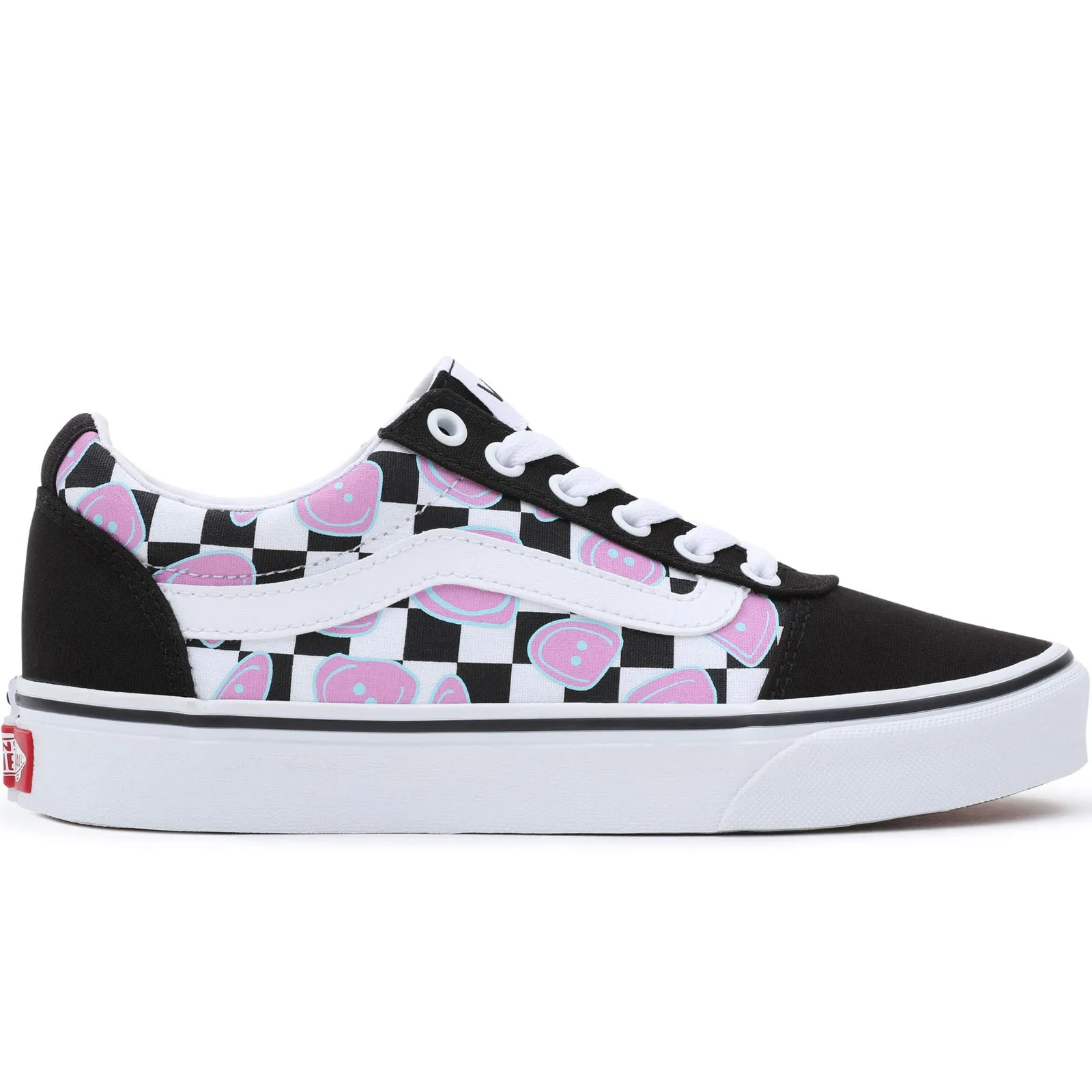 Vans Womens Ward Low Rise Canvas Retro Trainers - Multi/White