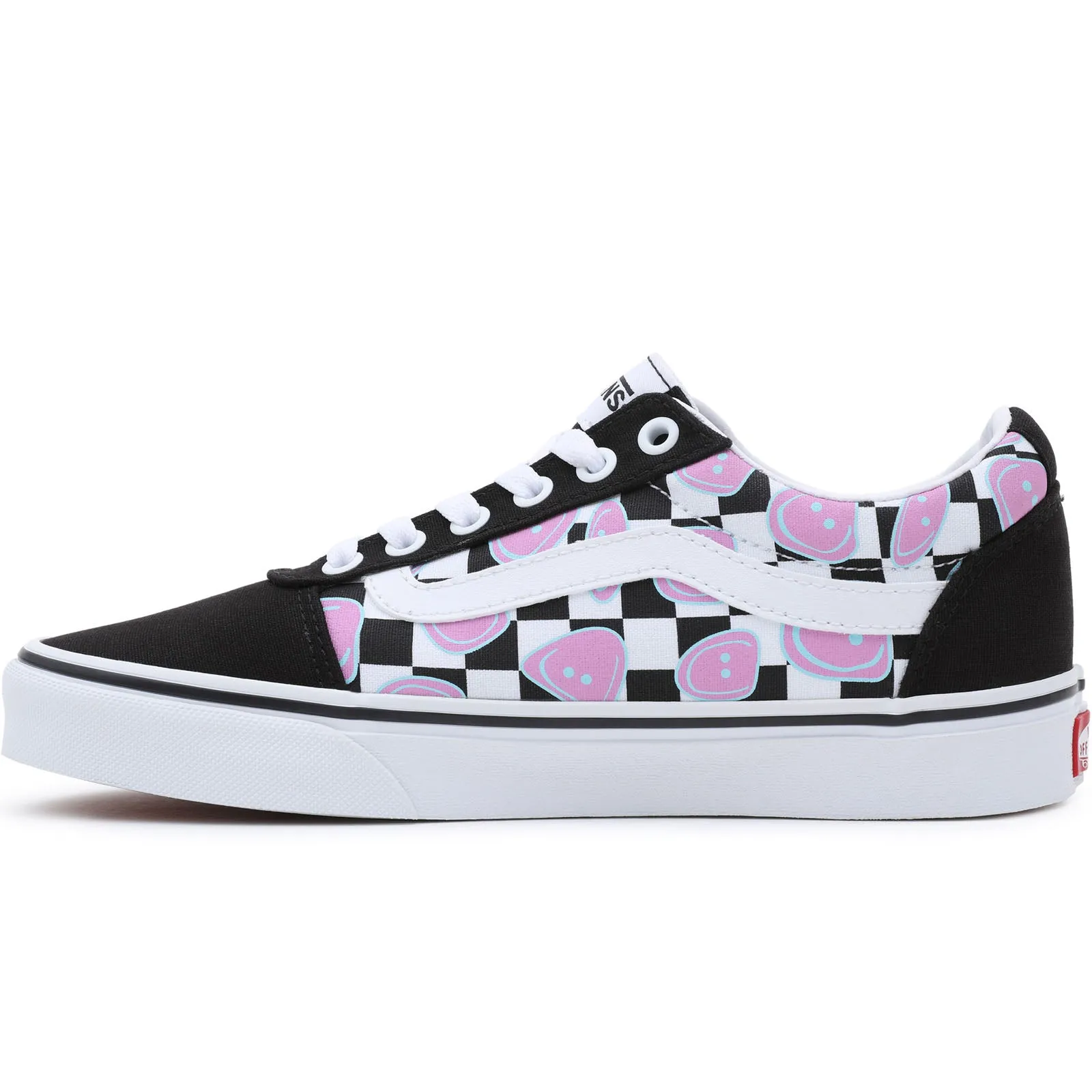 Vans Womens Ward Low Rise Canvas Retro Trainers - Multi/White