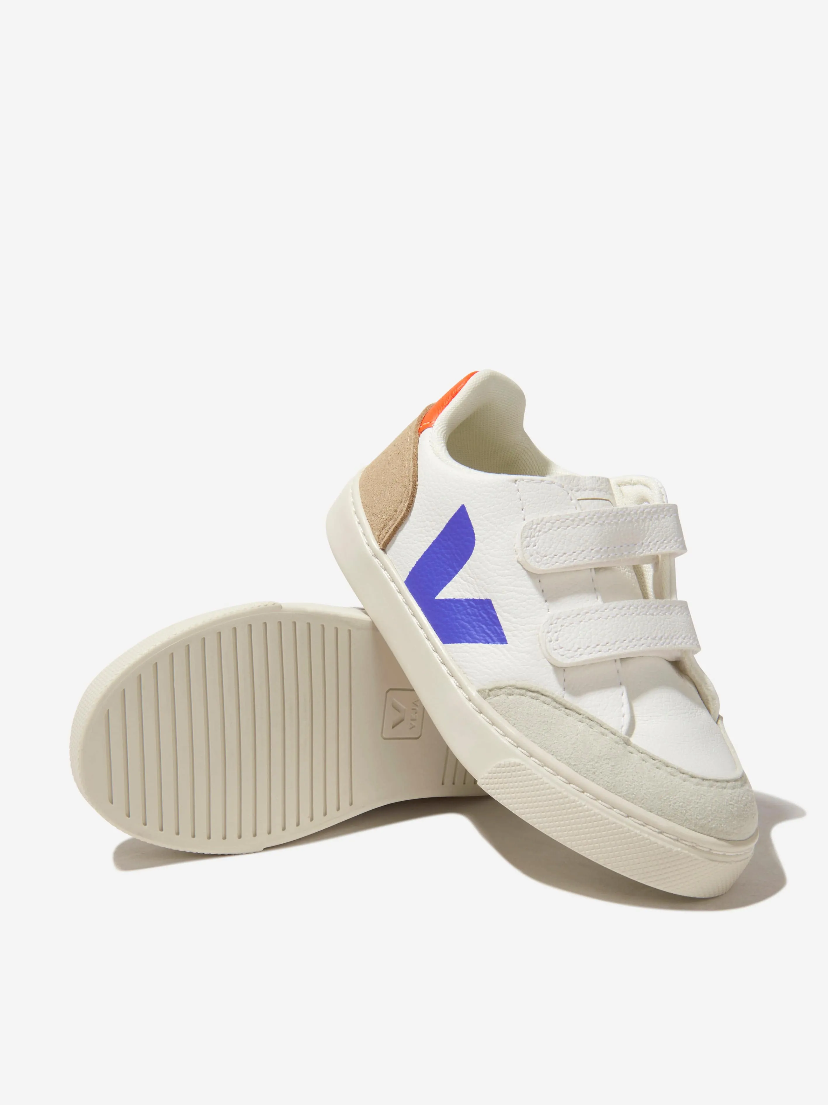 Veja Kids ChromeFree Leather V-12 Trainers in White