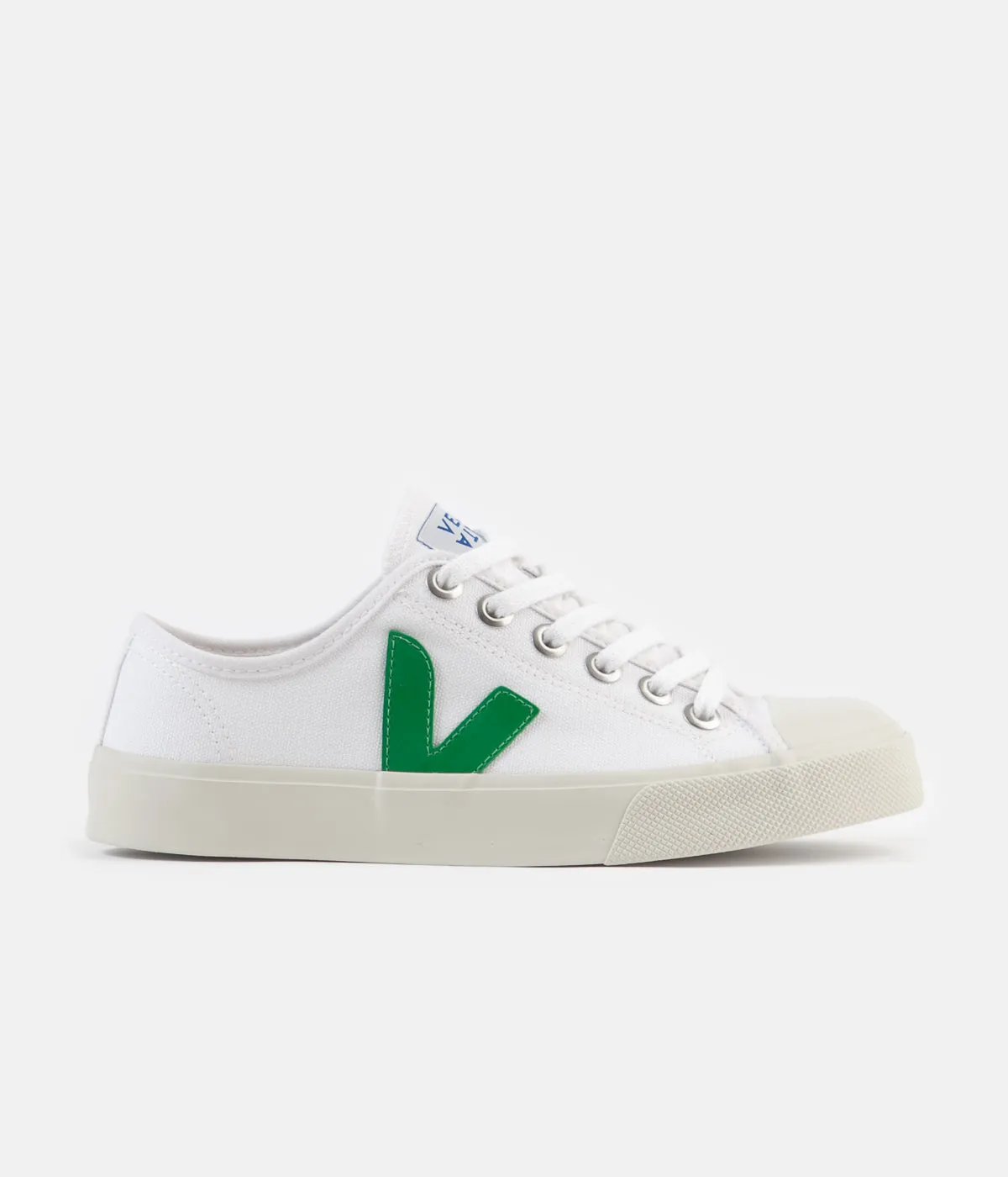 Veja Womens Wata Canvas Shoes - White / Emeraude