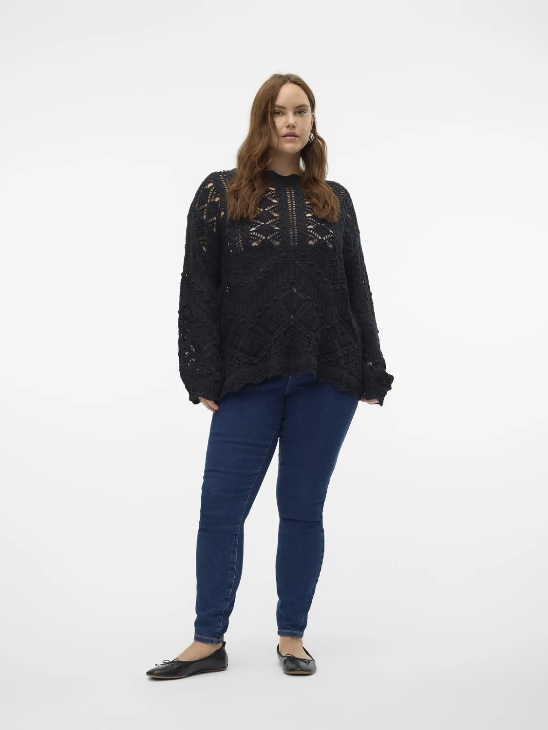 Vero Moda Curve Kenia Crochet Jumper