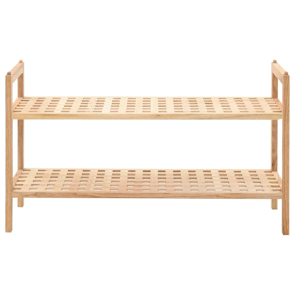 vidaXL Shoe Rack Solid Walnut Wood 69x26x40 cm