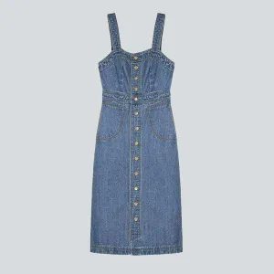 Vintage midi light jeans dress