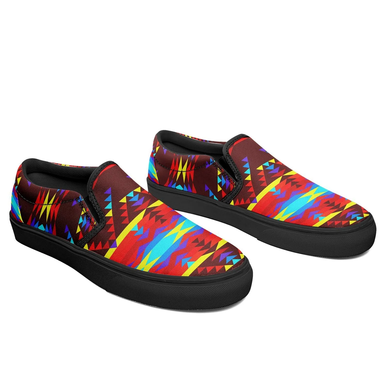 Visions of Lasting Peace Otoyimm Kid's Canvas Slip On Shoes