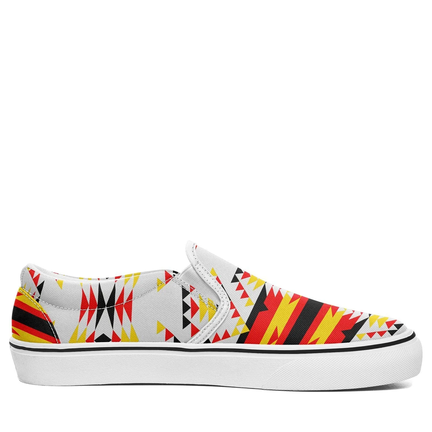 Visions of Peace Directions Otoyimm Kid's Canvas Slip On Shoes