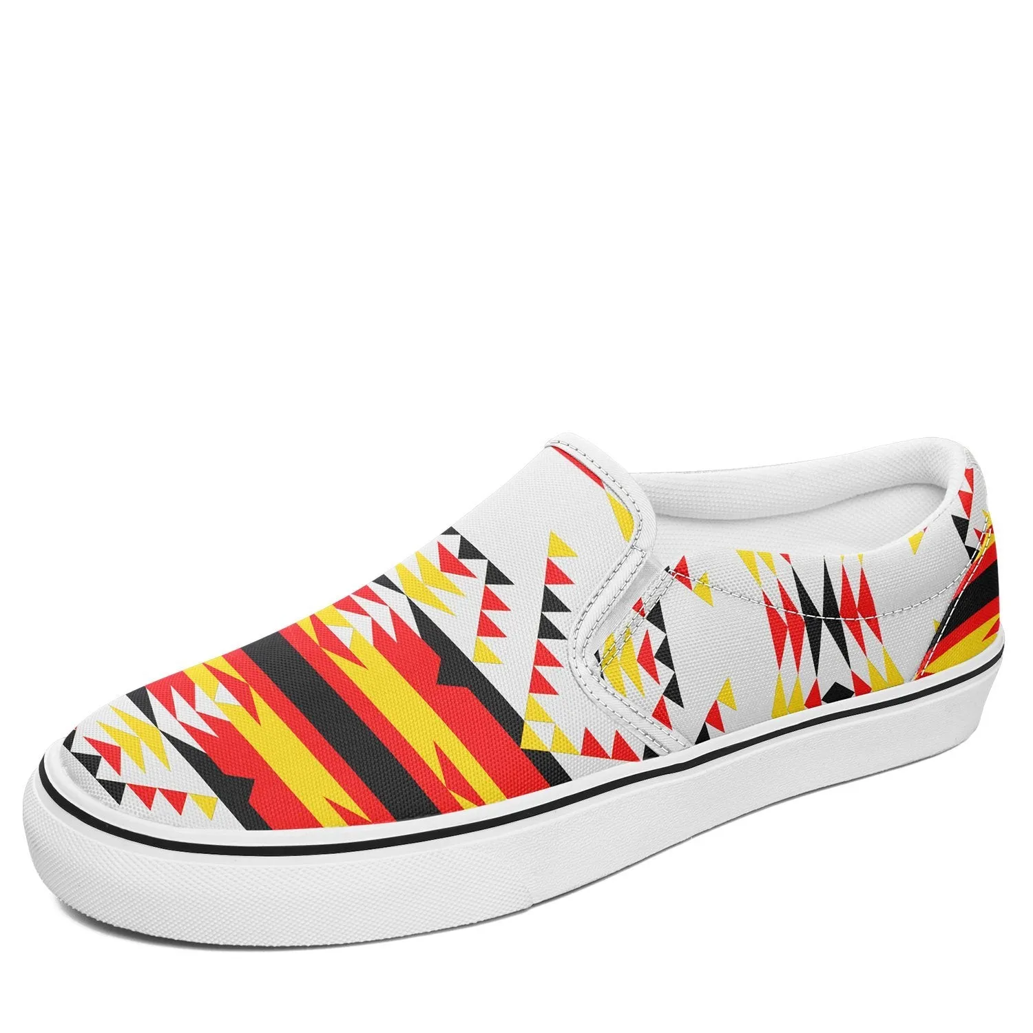 Visions of Peace Directions Otoyimm Kid's Canvas Slip On Shoes