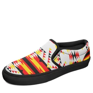 Visions of Peace Directions Otoyimm Kid's Canvas Slip On Shoes