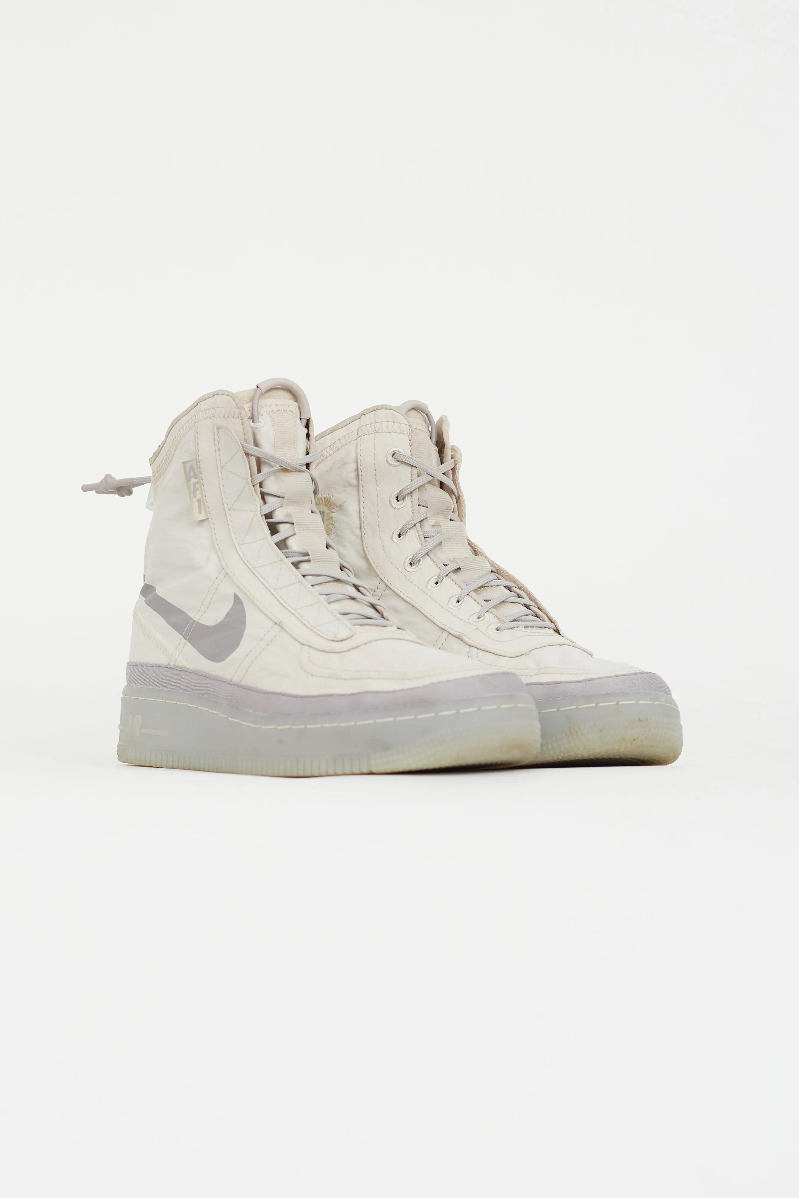 White AF1 Shell High Top Sneaker