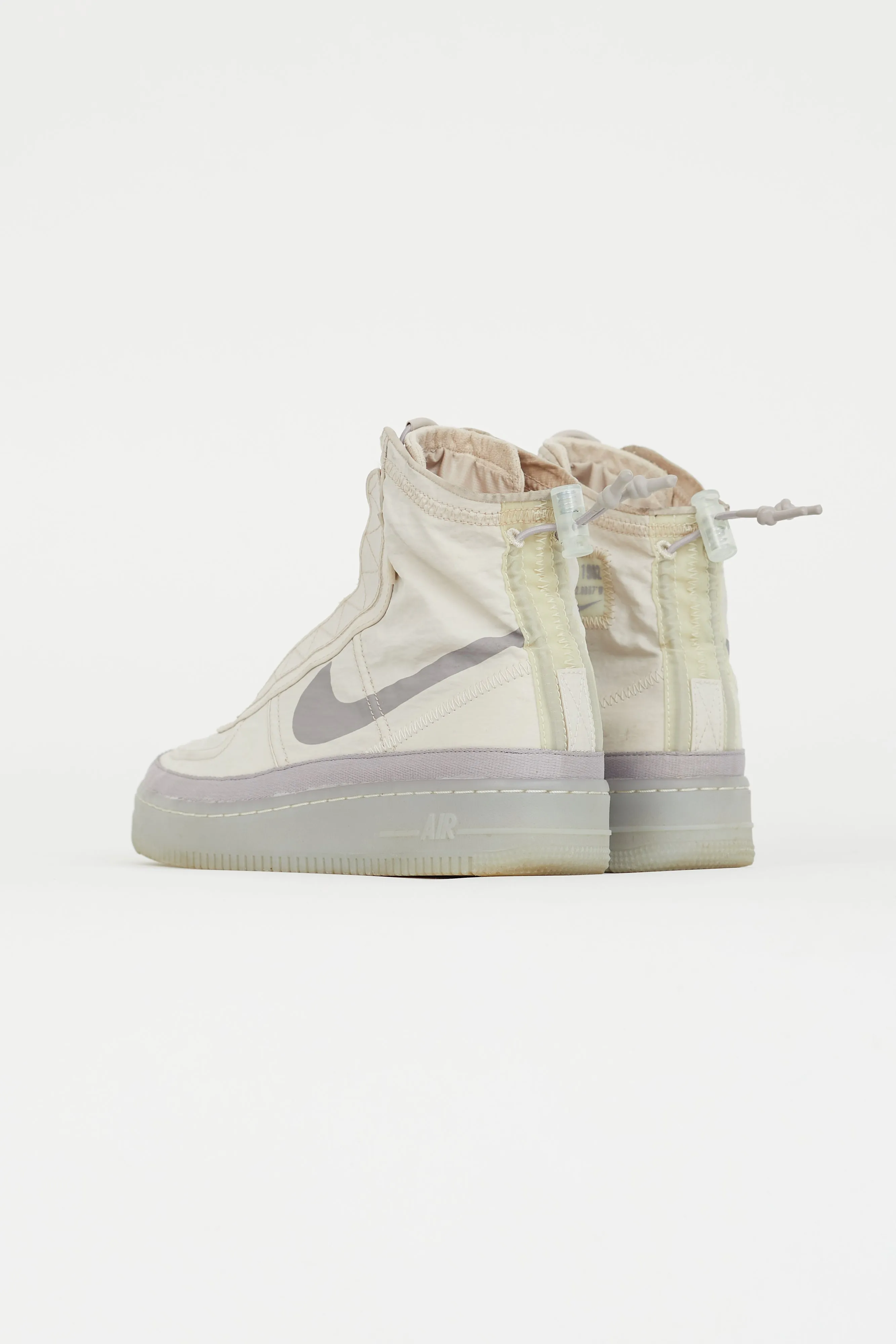 White AF1 Shell High Top Sneaker