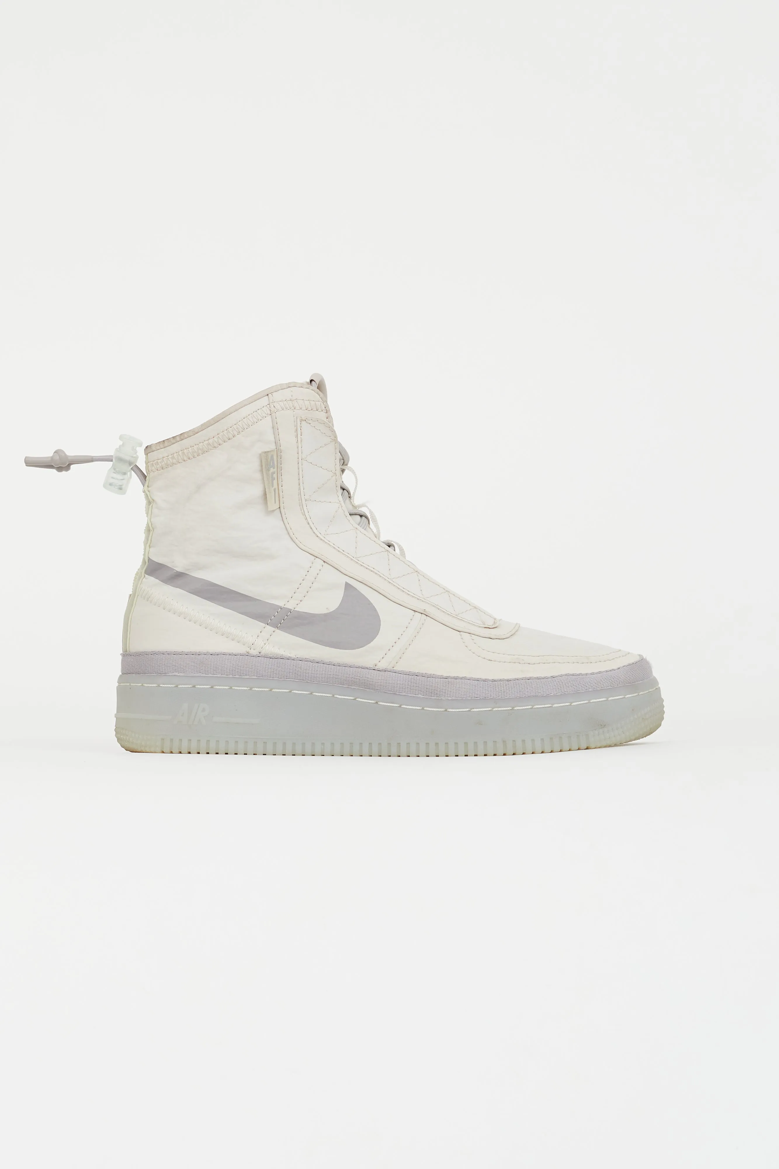 White AF1 Shell High Top Sneaker