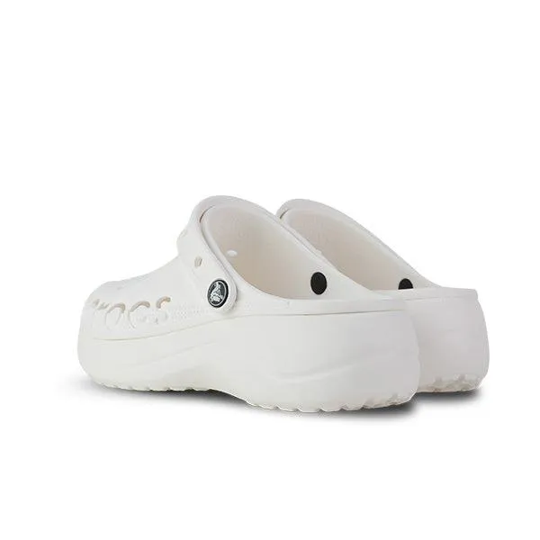 WHITE BAYA PLATFORM CROCS FOR GIRLS