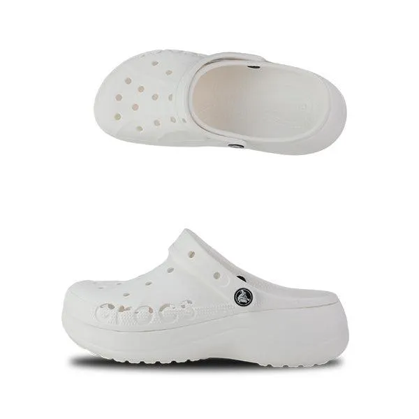 WHITE BAYA PLATFORM CROCS FOR GIRLS