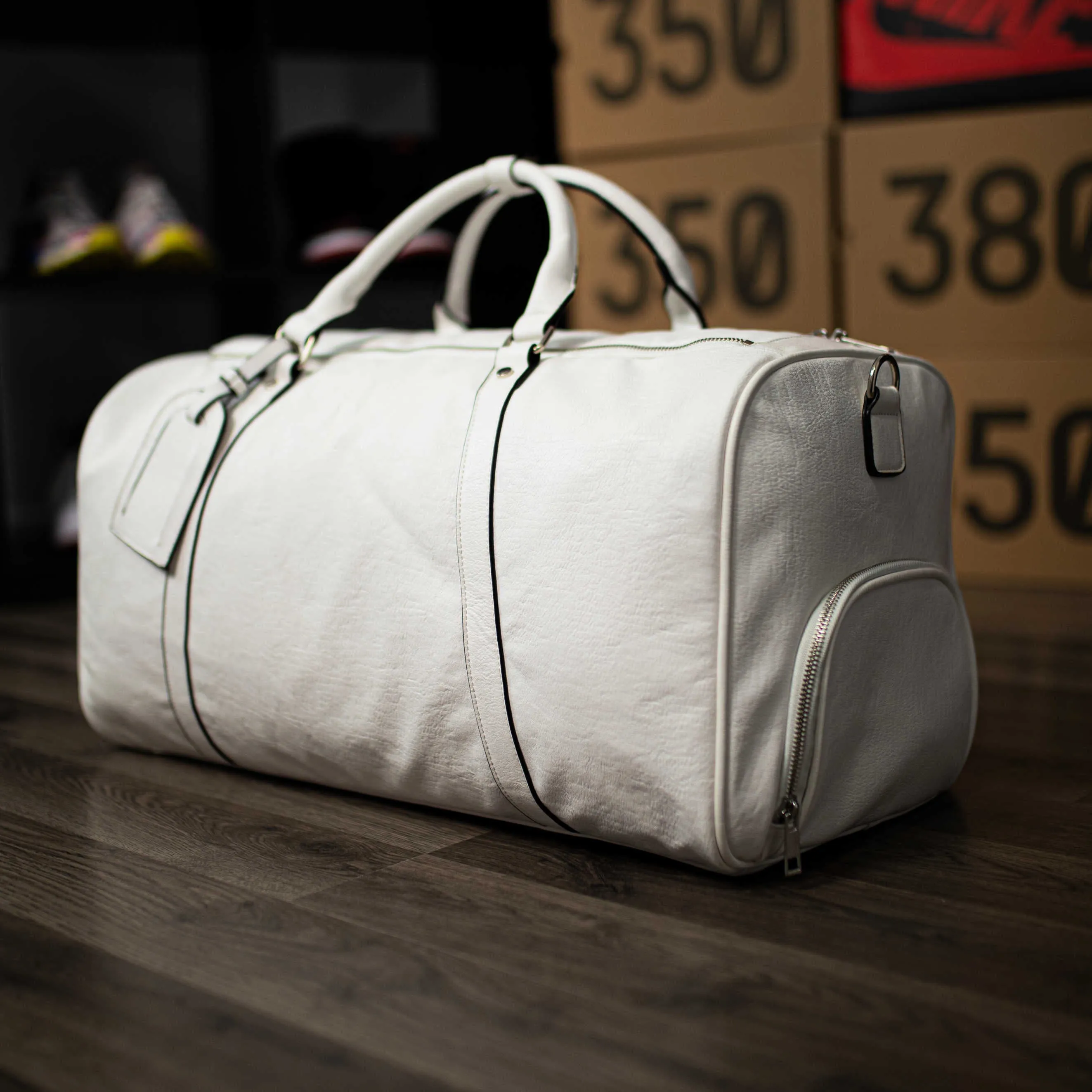 White Leather Duffle (HOLIDAY SALE)