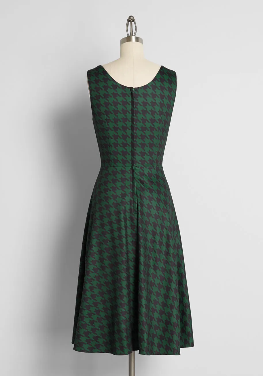 Winter Evergreen Rush Swing Dress