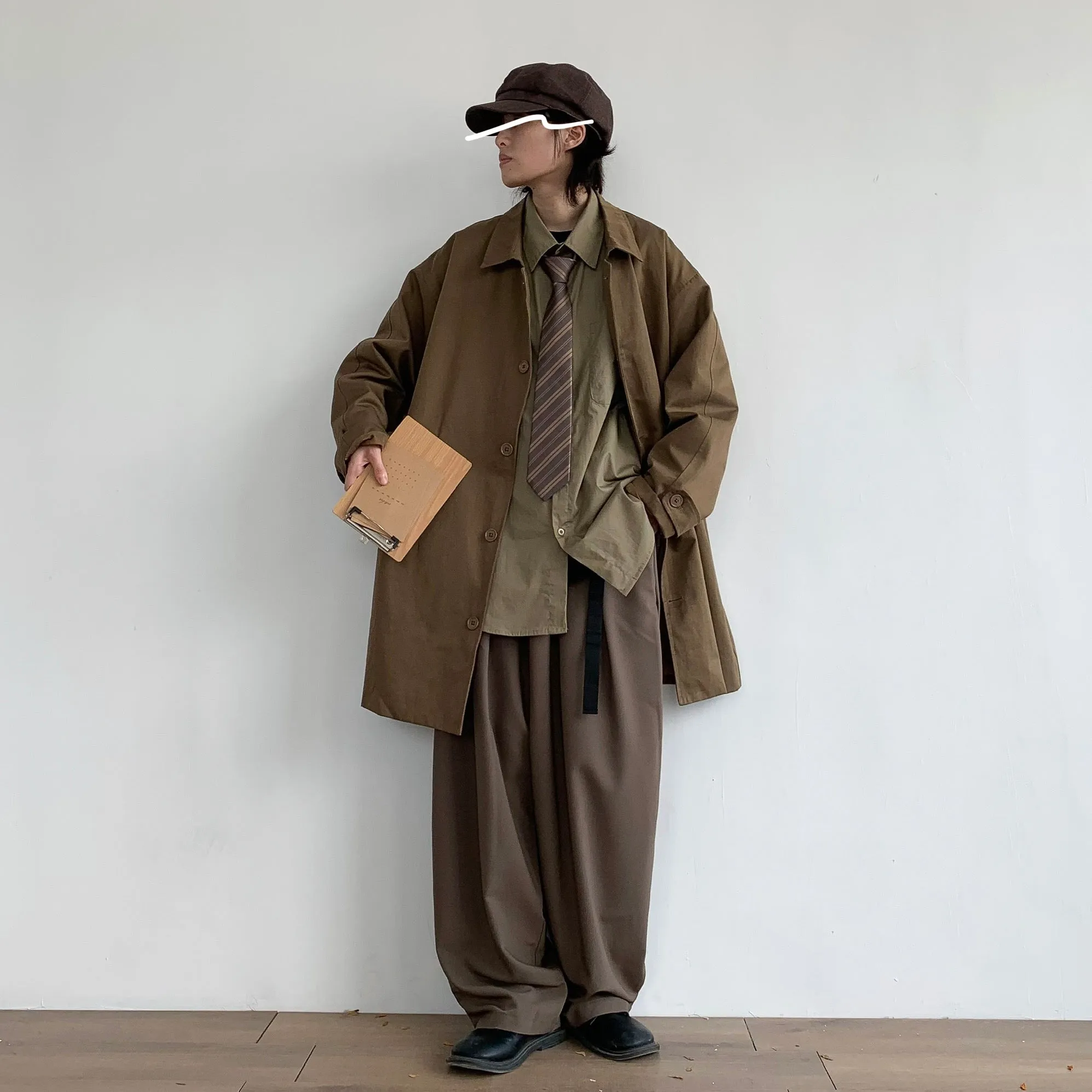 WLS Japanese Retro Loose Windbreaker Coat