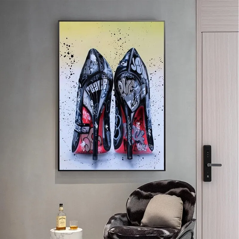 Women High Heels Shoes Graffiti Art – High Heels Poster