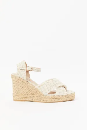 Women Ivory Textured Espadrille