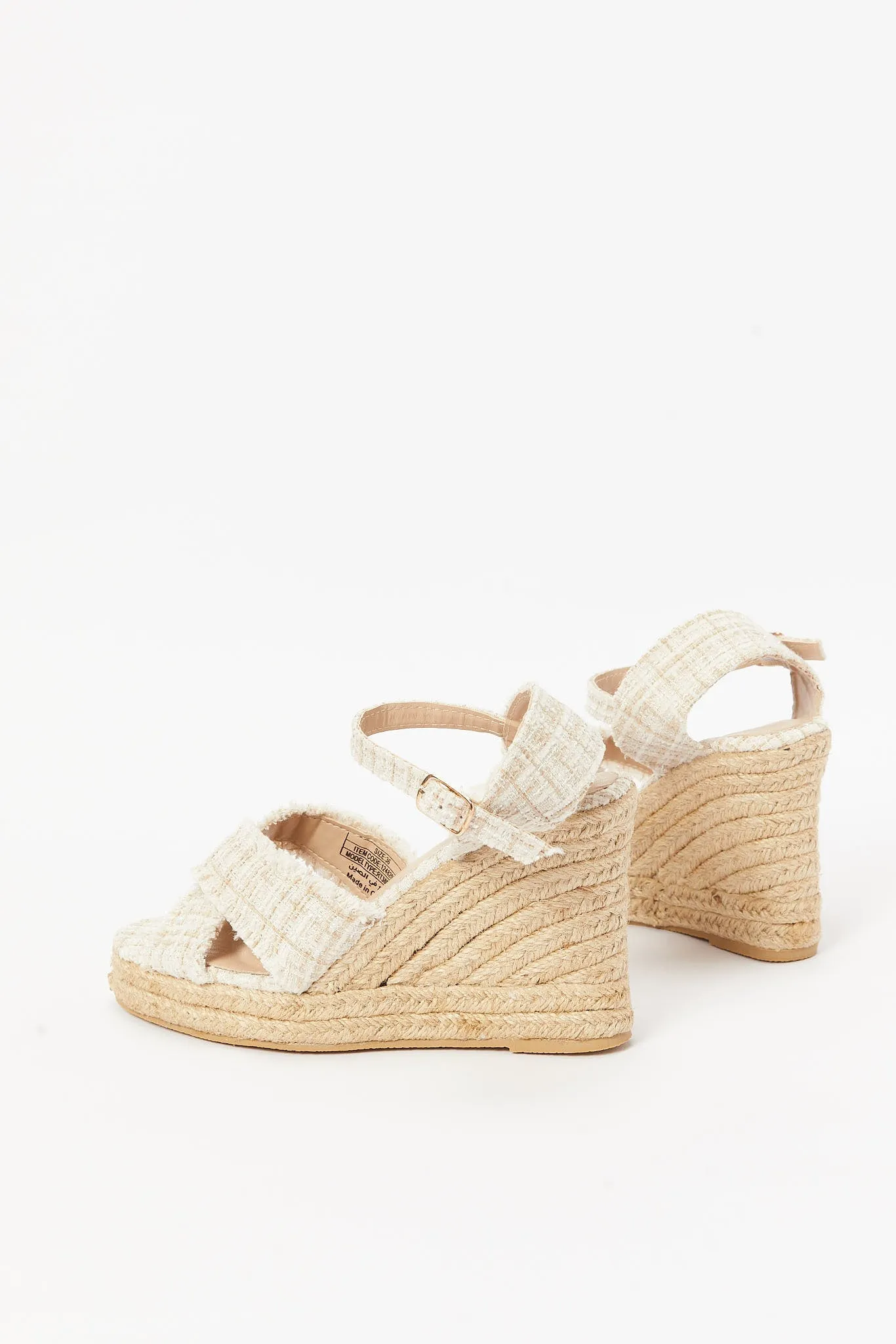 Women Ivory Textured Espadrille