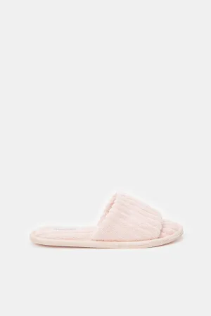 Women Pink Fur Slipper