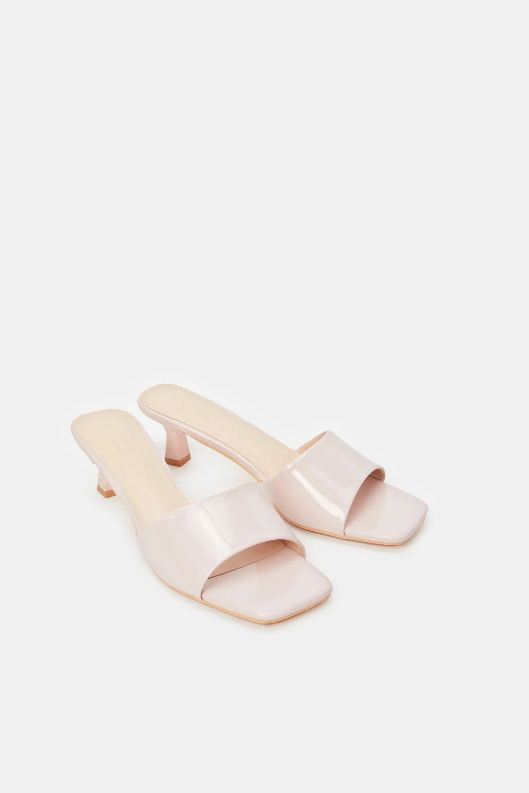 Women Pink Patent Mule