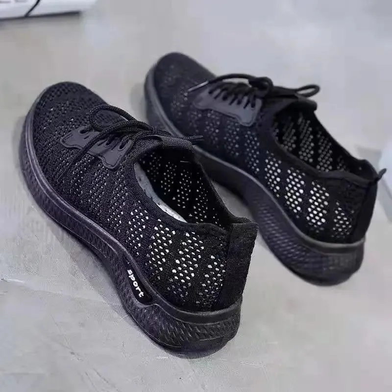 Women Shoes 2022 Mesh Breathable Flat Shoes Women Platform Wedge Sneakers Women Hollow Out Casual Shoes Zapatillas De Mujer