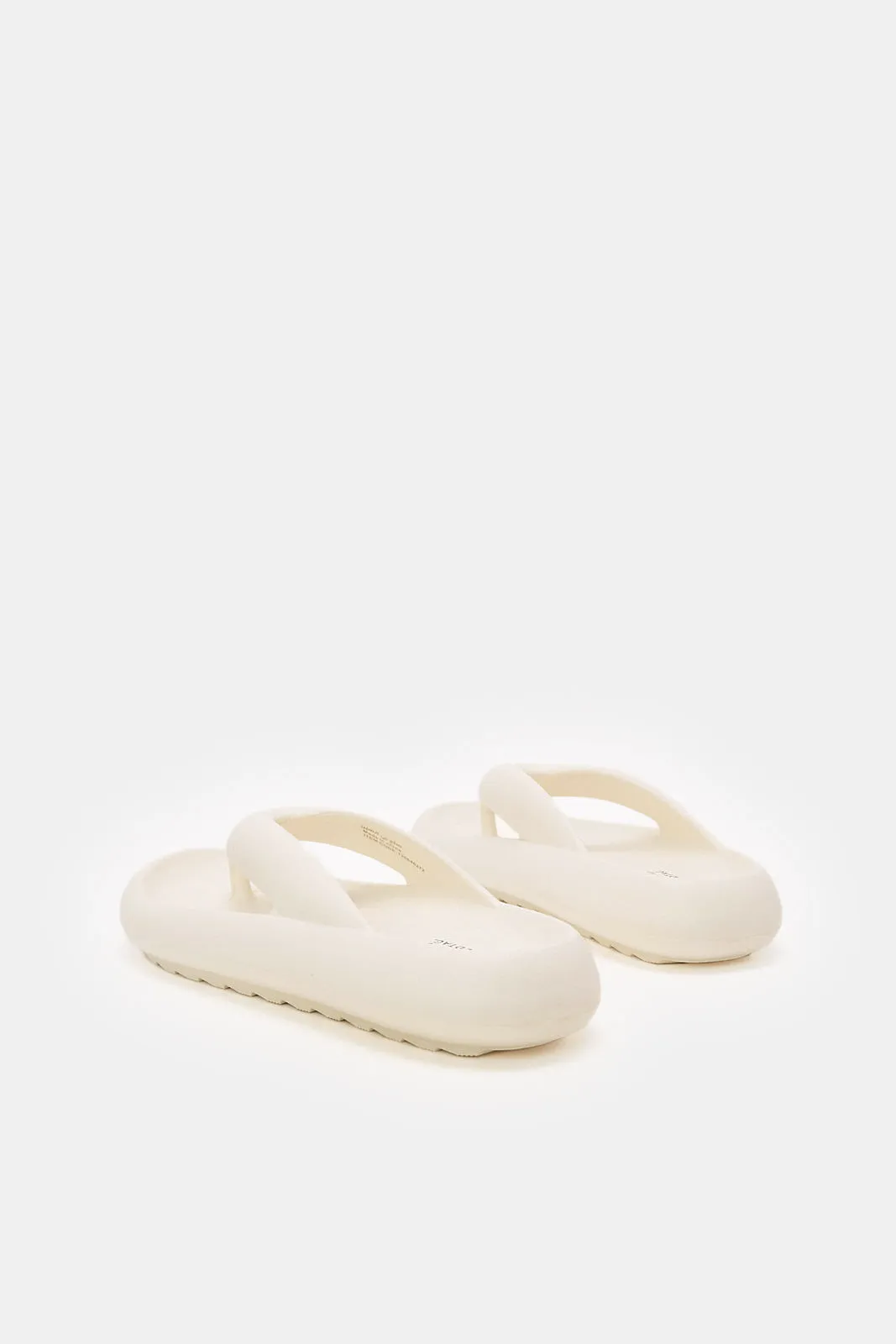 Women White Toe Post Molded Flipflop