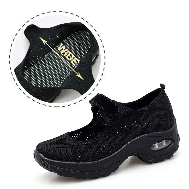 Women's All Black or All White Breathable Comfortable Hollow Shoes rubber