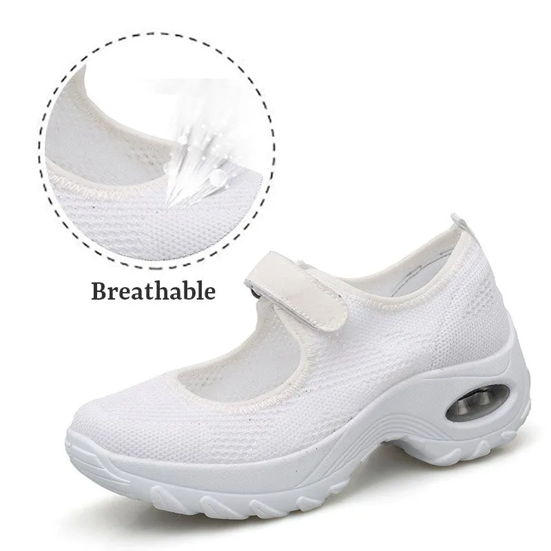 Women's All Black or All White Breathable Comfortable Hollow Shoes rubber