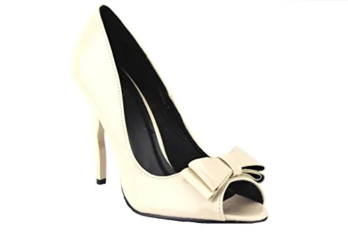 Women's Breaker Peep Toe Mirage Curved Stilletto Heels Pumps Shoes