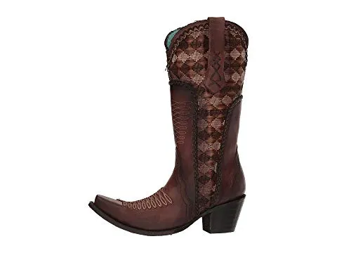 Women's Corral Honey Embroidery & Woven Detail Boot