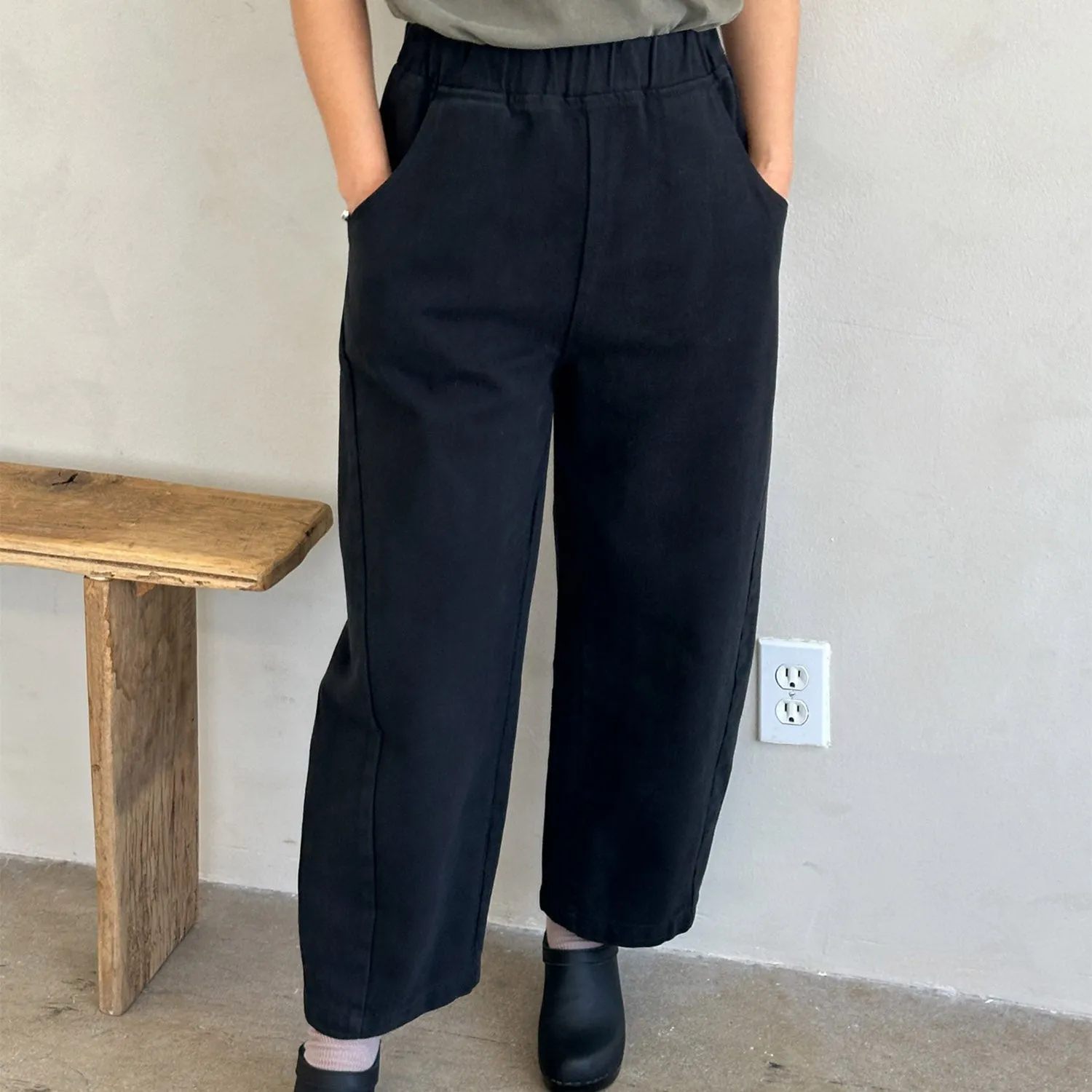 Womens Cotton Arc Pants - Black Canvas