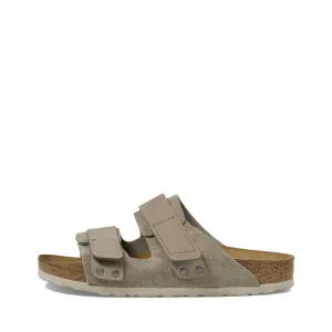 Women's Shoes Birkenstock UJI Nubuck/Suede Leather Slide Sandals 1025695 TAUPE