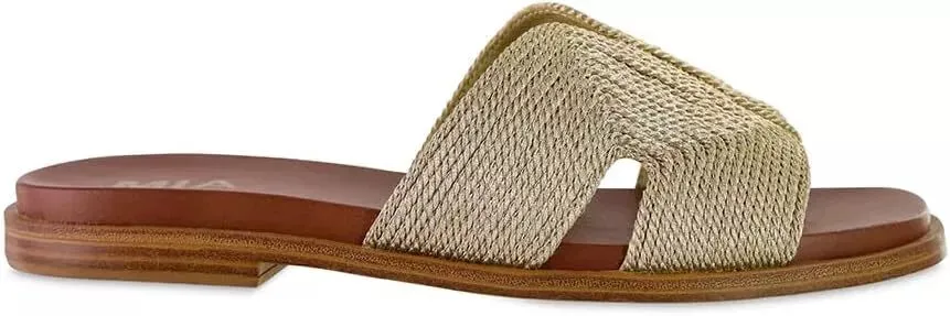 Women's Shoes MIA DIA Woven Slide Sandals MH2641 ROSE GOLD