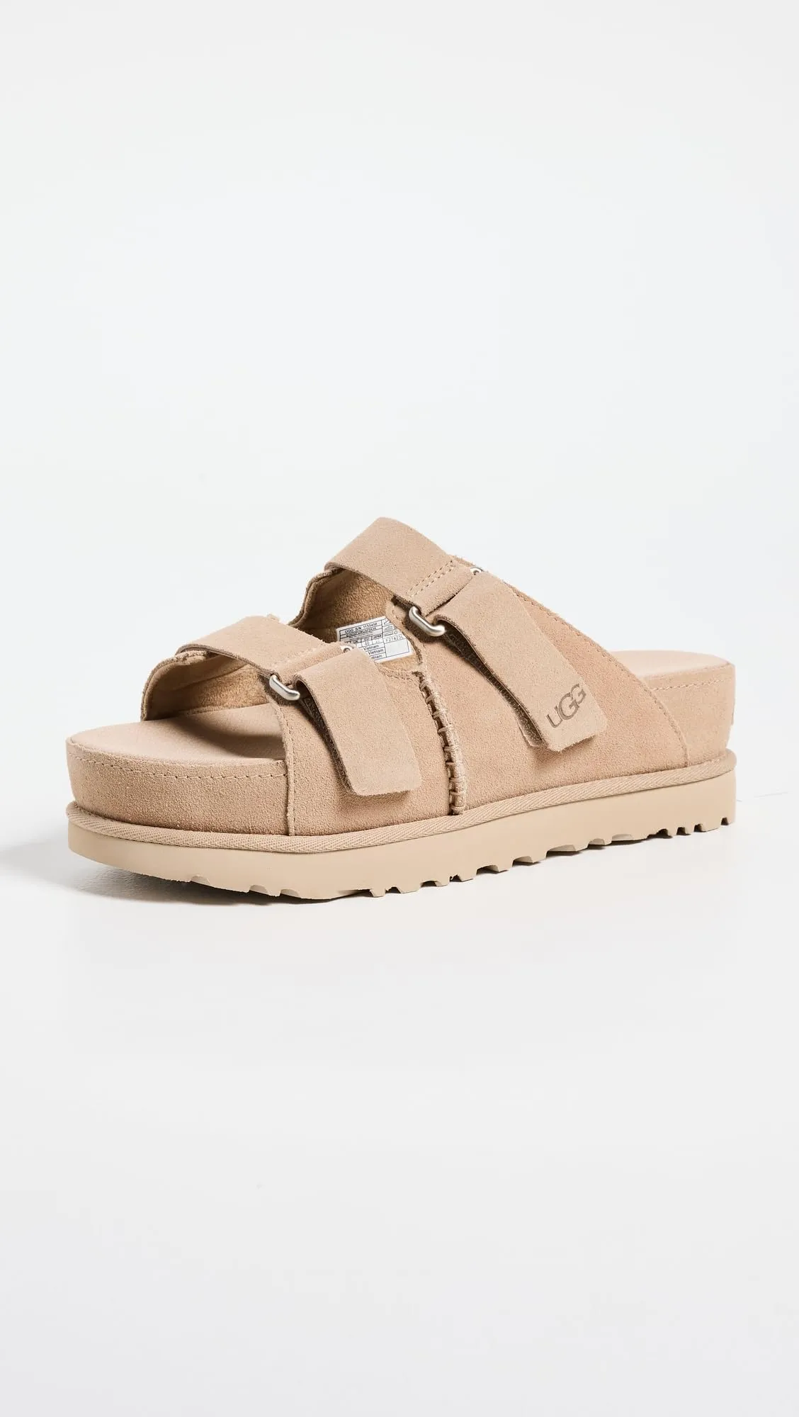 Women's Shoes UGG GOLDENSTAR HI SLIDE Suede Sandals 1155458 SAND