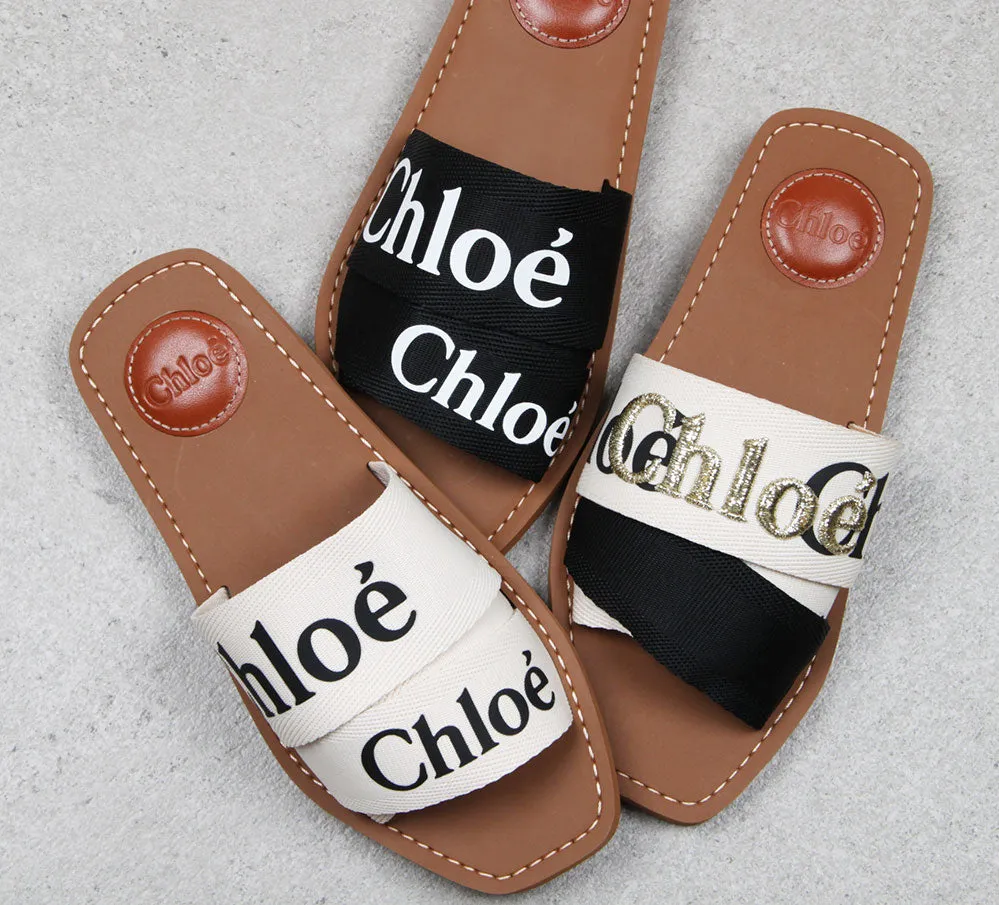 Woody Logo Slide, White