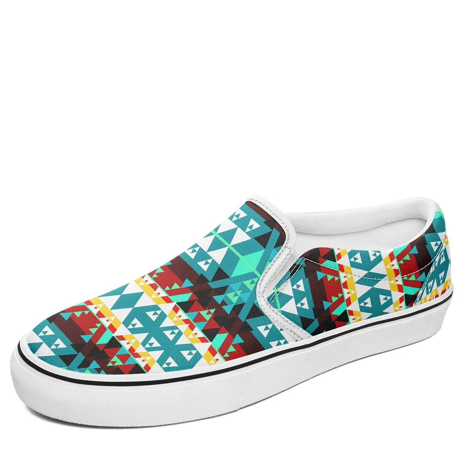 Writing on Stone Wheel Otoyimm Kid's Canvas Slip On Shoes