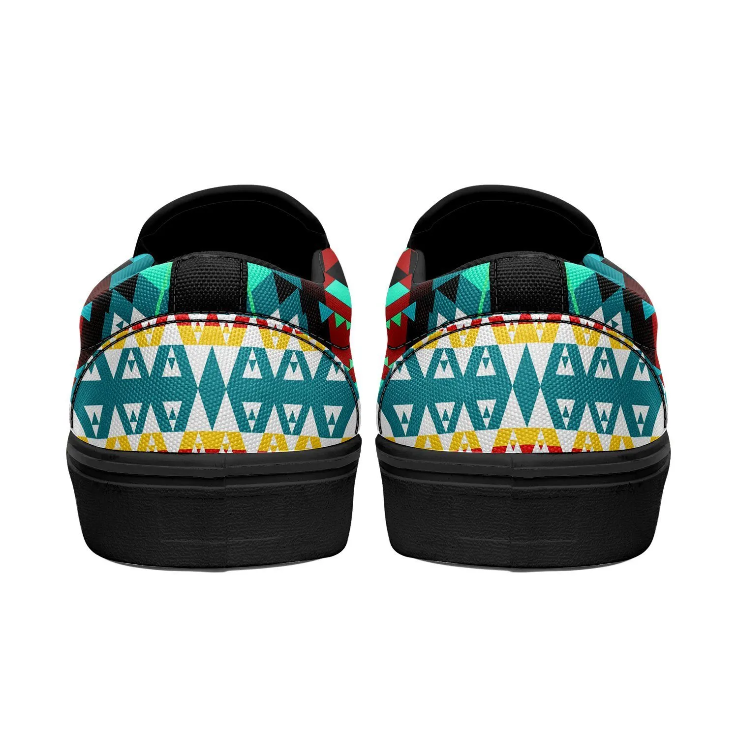 Writing on Stone Wheel Otoyimm Kid's Canvas Slip On Shoes