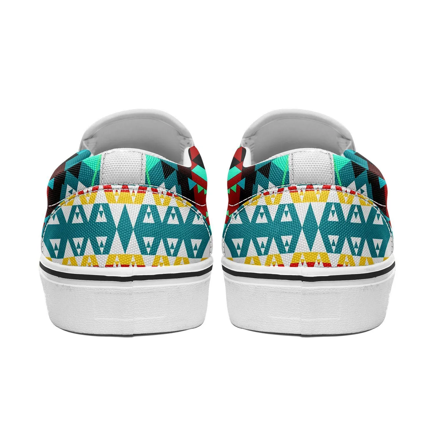 Writing on Stone Wheel Otoyimm Kid's Canvas Slip On Shoes