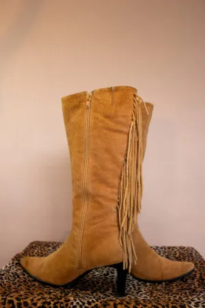 Y2K Tassel Suede Boots